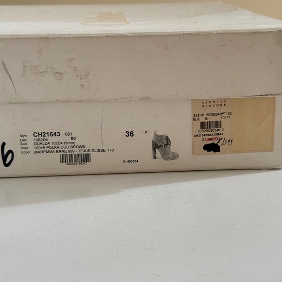 Chloe ankle boots black two tone lace up belted Bernie shoes Women's sz 5.5 us - Picture 10 of 10